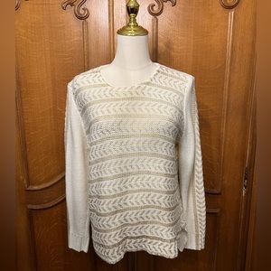 Gold and Ivory Pattern Sweater